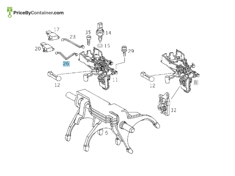 MERCEDES-BENZ 1683640017 — MERCEDES BENZ GENUINE SHIFT GUIDE A1683640017