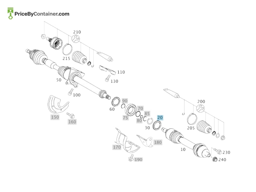MERCEDES-BENZ 1683660090 — MERCEDES BENZ GENUINE PROTECTIVE RING A1683660090