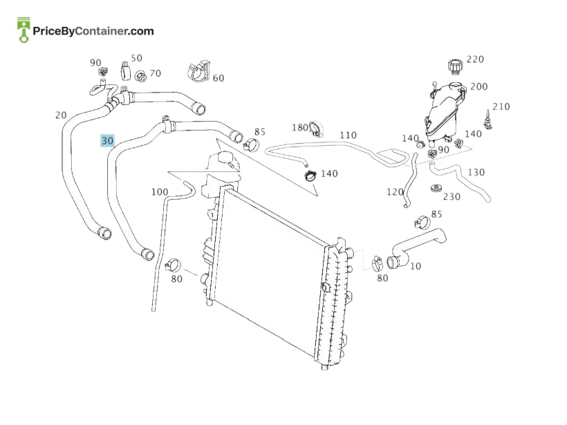 MERCEDES-BENZ 1685010282 — MERCEDES BENZ GENUINE HOSE A1685010282