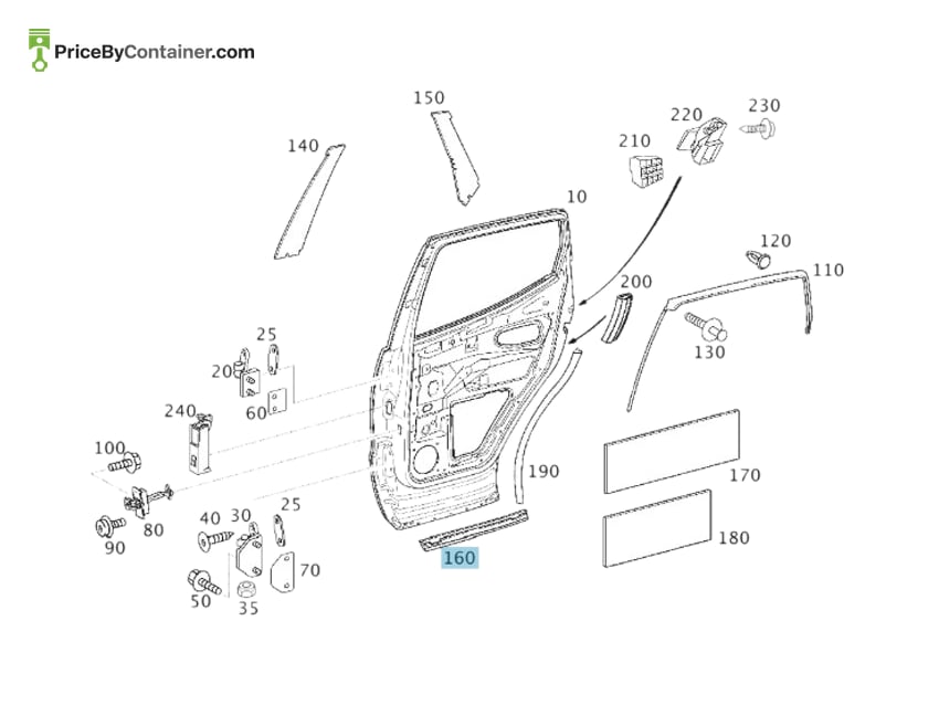 MERCEDES-BENZ 1686980462 — MERCEDES BENZ GENUINE STRIP A1686980462