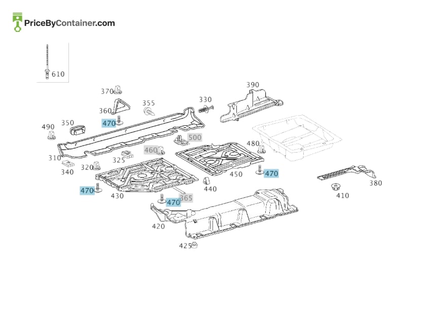 MERCEDES-BENZ 1689900136 — MERCEDES BENZ GENUINE SCREW A1689900136