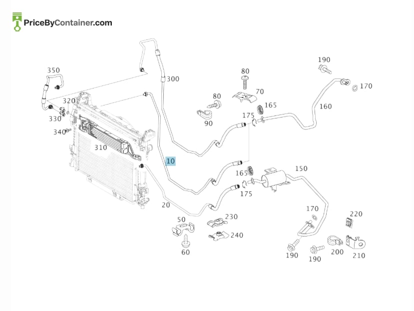 MERCEDES-BENZ 169270079628 — MERCEDES BENZ GENUINE OIL LINE A169270079628