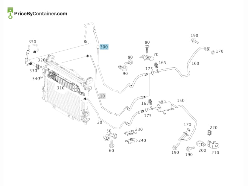 MERCEDES-BENZ 169270089628 — MERCEDES BENZ GENUINE OIL LINE A169270089628