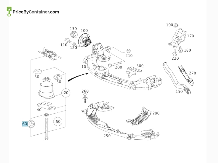MERCEDES-BENZ 1693510742 — MERCEDES BENZ GENUINE REPAIR KIT AX SUBF. SUSP A1693510742
