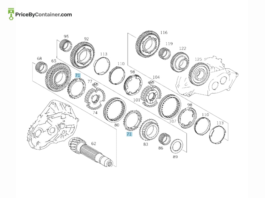 MERCEDES-BENZ 1693620134 — MERCEDES BENZ GENUINE SYNCHRONIZER RING A1693620134