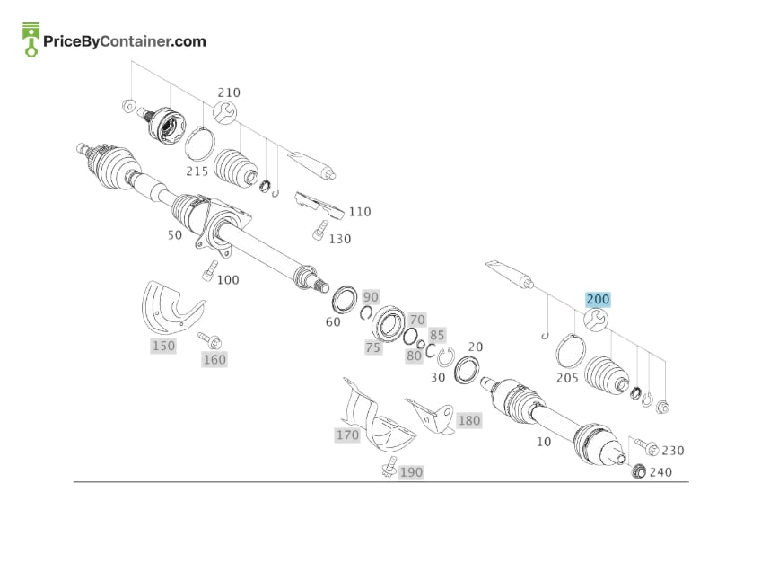MERCEDES-BENZ 169376019102 — MERCEDES BENZ GENUINE BOOT A169376019102