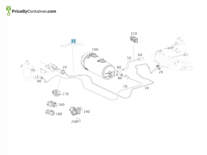 MERCEDES-BENZ 1694700575 — MERCEDES BENZ GENUINE FUEL HOSE A1694700575