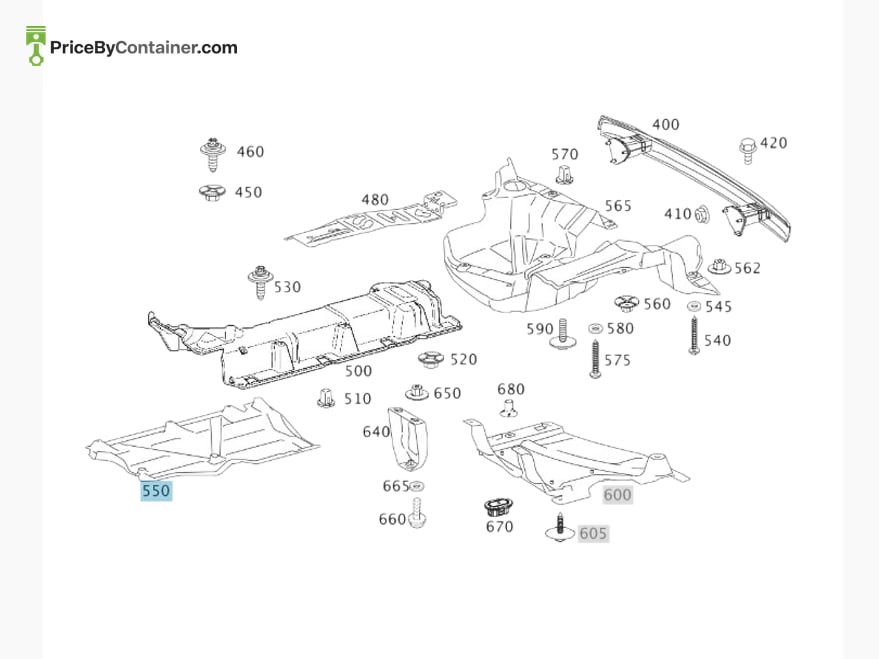 MERCEDES-BENZ 1696100408 — MERCEDES BENZ GENUINE COVER A1696100408