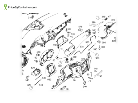 MERCEDES-BENZ 1696890022 — MERCEDES BENZ INSTRUMENT PANEL UPPER PART CLAMP GENUINE BODY PARTS 1696890022