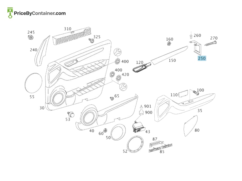 MERCEDES-BENZ 1697270114 — MERCEDES BENZ GENUINE BRACKET A1697270114