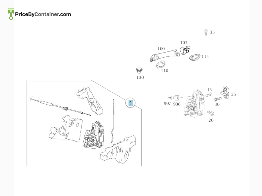 MERCEDES-BENZ 1697303135 — MERCEDES BENZ GENUINE DOOR LOCK A1697303135