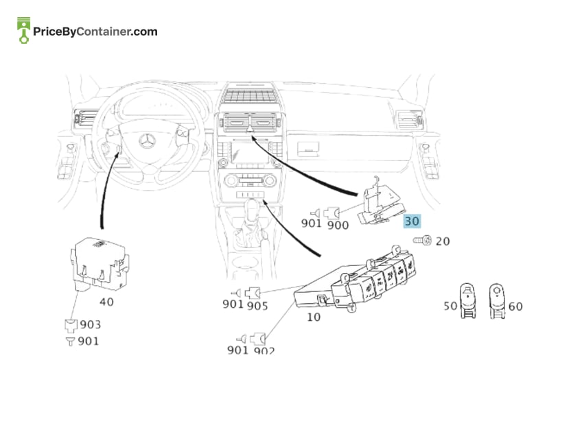 MERCEDES-BENZ 16982074109174 — MERCEDES BENZ GENUINE BRACKET A16982074109174