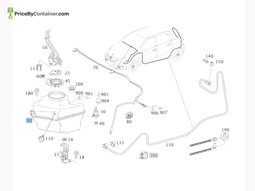 MERCEDES-BENZ 1698690320 — MERCEDES BENZ GENUINE CONTAINER A1698690320