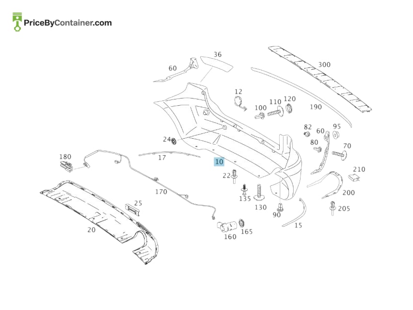 MERCEDES-BENZ 1698851638 — MERCEDES BENZ GENUINE TRIM A1698851638