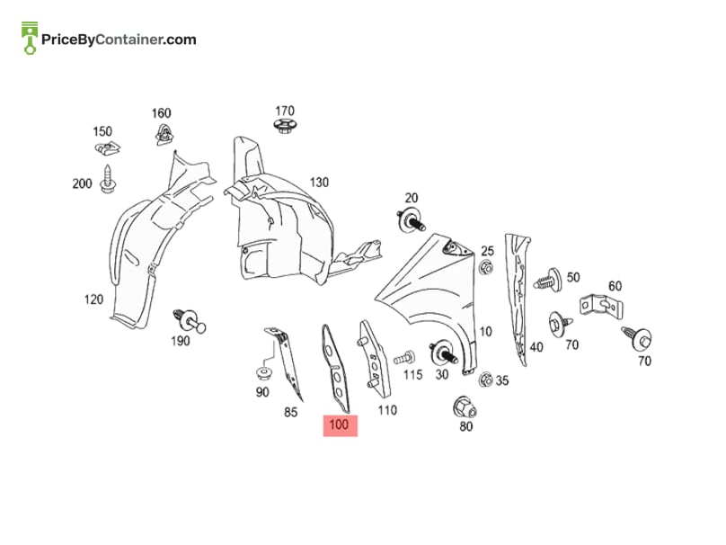 MERCEDES-BENZ 1698890295 — MERCEDES BENZ GENUINE INTERMEDIATE LAYER A1698890295
