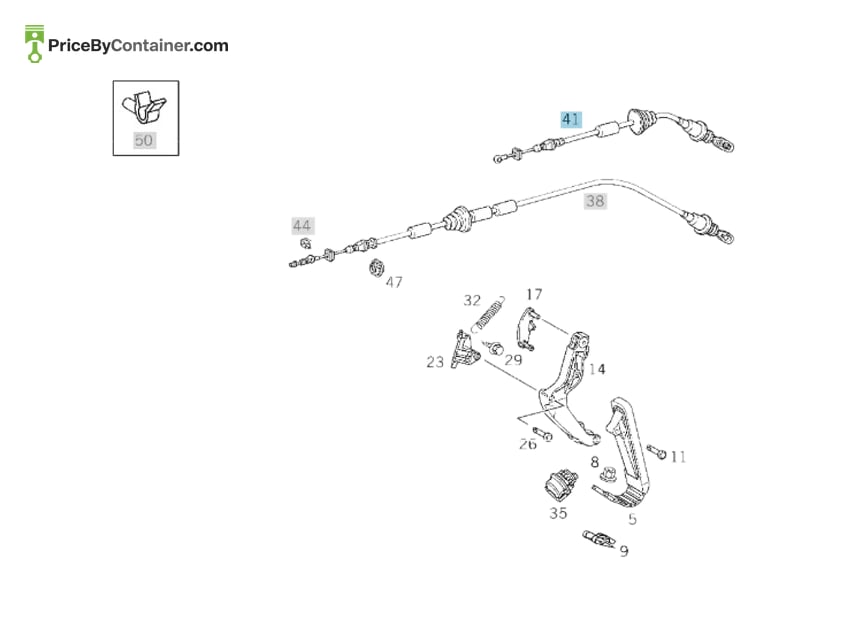 MERCEDES-BENZ 1703000030 — MERCEDES BENZ GENUINE WIRE CABLE A1703000030
