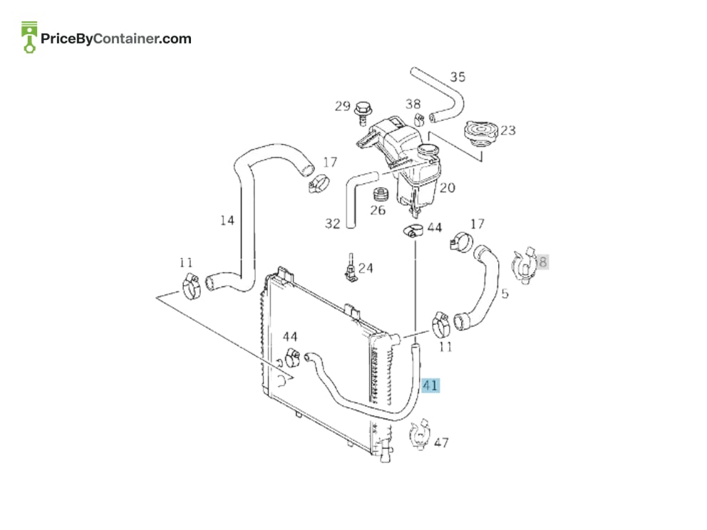 MERCEDES-BENZ 1705011282 — MERCEDES BENZ GENUINE BREATHER HOSE A1705011282