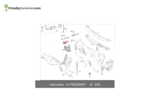 MERCEDES-BENZ 1706280097 — Mercedes-Benz Genuine TRAY PAD 1706280097