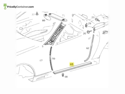MERCEDES-BENZ 1706800174 — MERCEDES BENZ GENUINE PROTECTIVE STRIP 1706800174