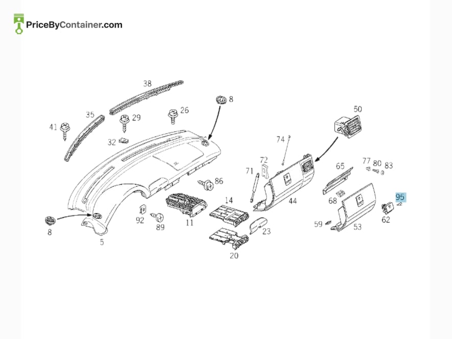 MERCEDES-BENZ 1706800684 — MERCEDES BENZ GENUINE C05-LATCH A1706800684