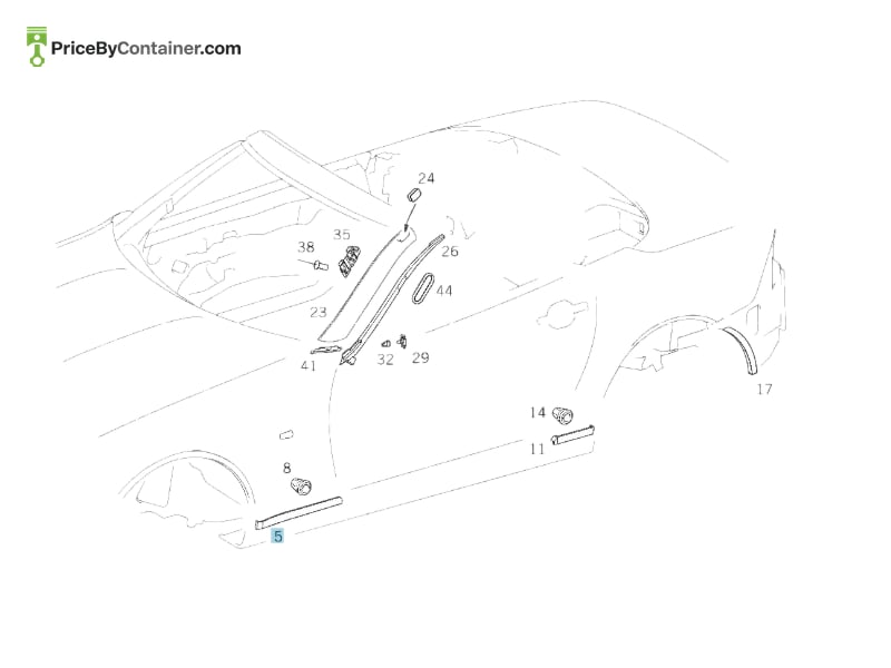 MERCEDES-BENZ 1706901362 — MERCEDES BENZ GENUINE MOULDING A1706901362
