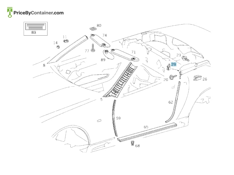 MERCEDES-BENZ 1706920159 — MERCEDES BENZ GENUINE TRIM RING A1706920159