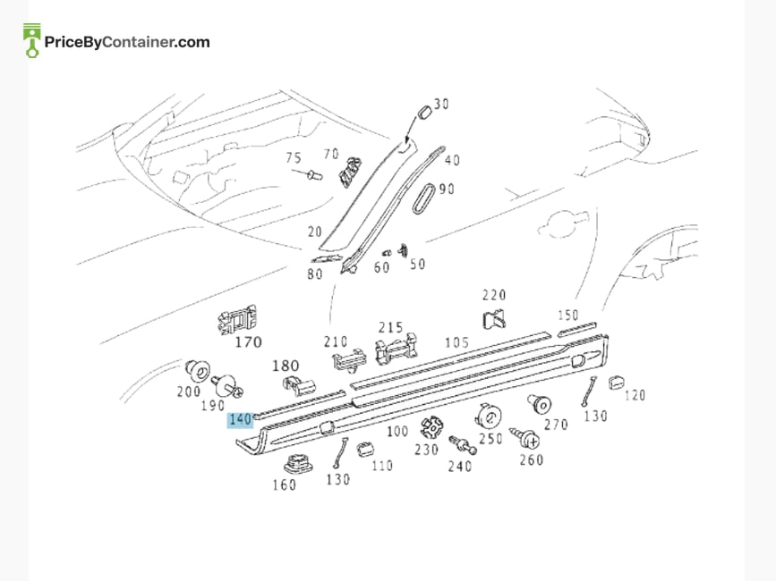 MERCEDES-BENZ 1706981930 — MERCEDES BENZ GENUINE COVER A1706981930