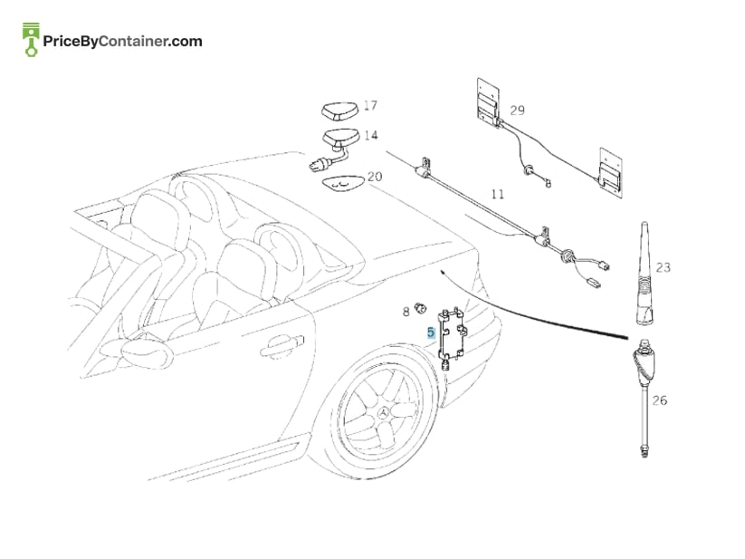 MERCEDES-BENZ 1708200089 — MERCEDES BENZ GENUINE ANTINA A1708200089