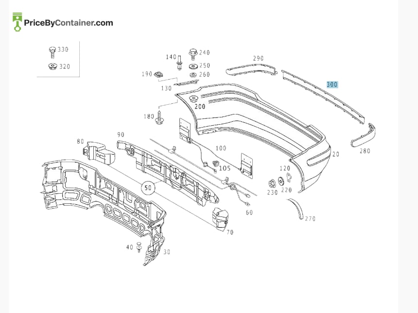 MERCEDES-BENZ 17088500219999 — MERCEDES BENZ GENUINE MOULDING A17088500219999