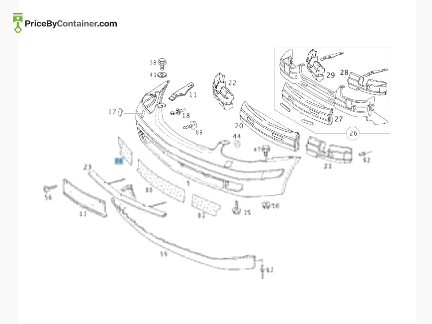 MERCEDES-BENZ 1708850223 — MERCEDES BENZ GENUINE COVER A1708850223