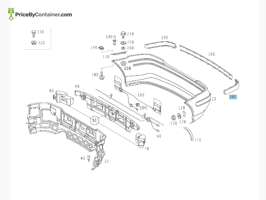 MERCEDES-BENZ 17088505219999 — MERCEDES BENZ GENUINE MOULDING A17088505219999