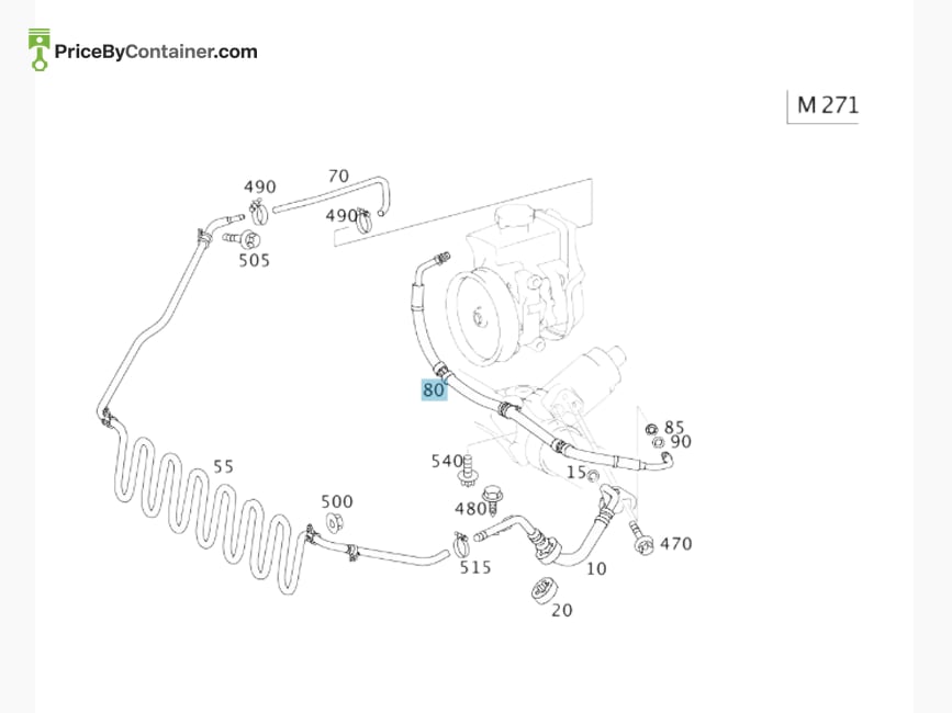 MERCEDES-BENZ 1714602024 — MERCEDES BENZ GENUINE HOSE A1714602024