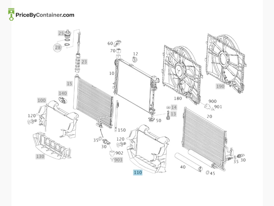 MERCEDES-BENZ 1715000016 — MERCEDES BENZ GENUINE AIR DUCT A1715000016