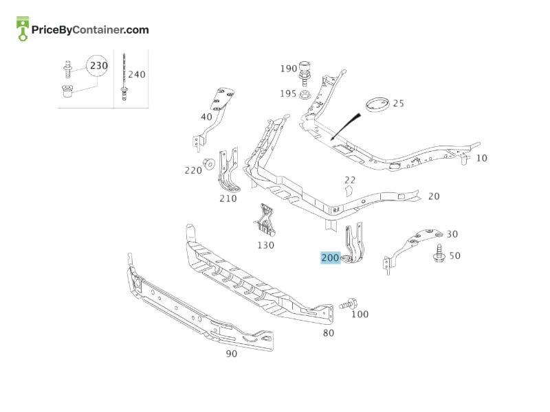 MERCEDES-BENZ 1716261331 — MERCEDES BENZ GENUINE CONSOLE A1716261331