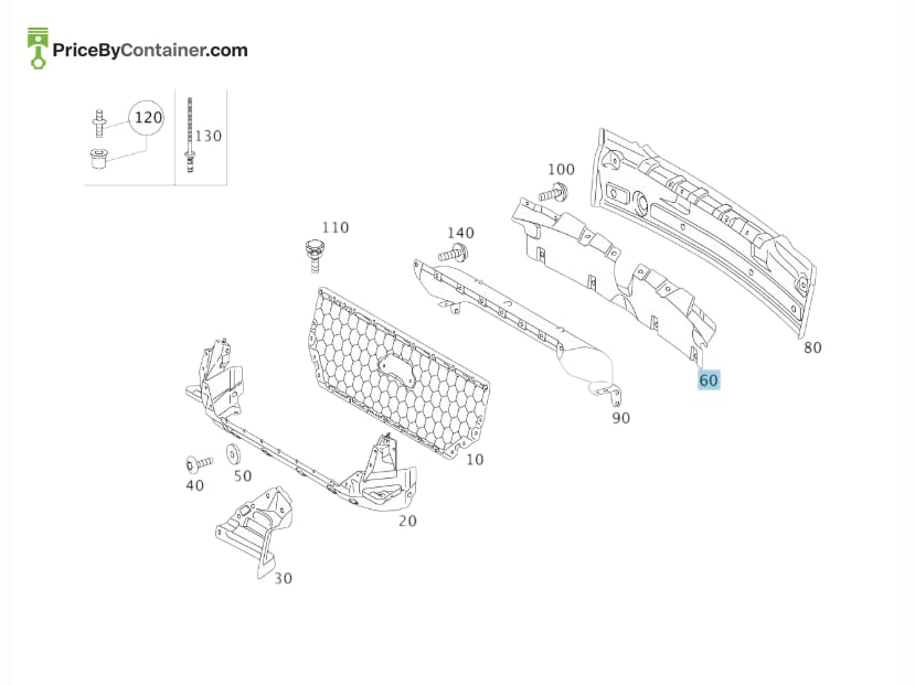 MERCEDES-BENZ 1716460162 — MERCEDES BENZ GENUINE END PART A1716460162