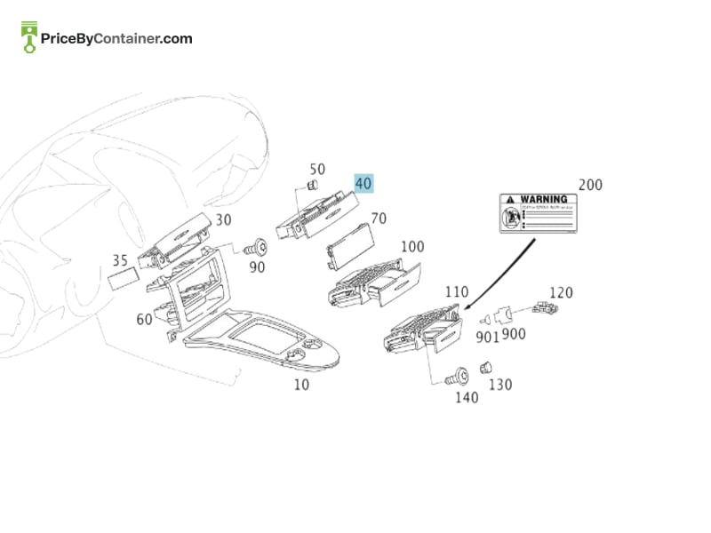 MERCEDES-BENZ 17168002149116 — MERCEDES BENZ GENUINE BRACKET A17168002149116