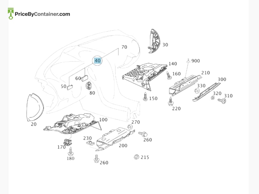 MERCEDES-BENZ 17168060719980 — MERCEDES BENZ GENUINE TS TRIM STRIP A17168060719980