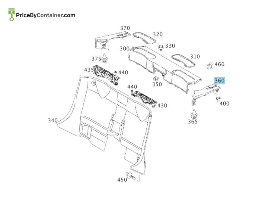 MERCEDES-BENZ 17169027259051 — MERCEDES BENZ GENUINE TRIM A17169027259051