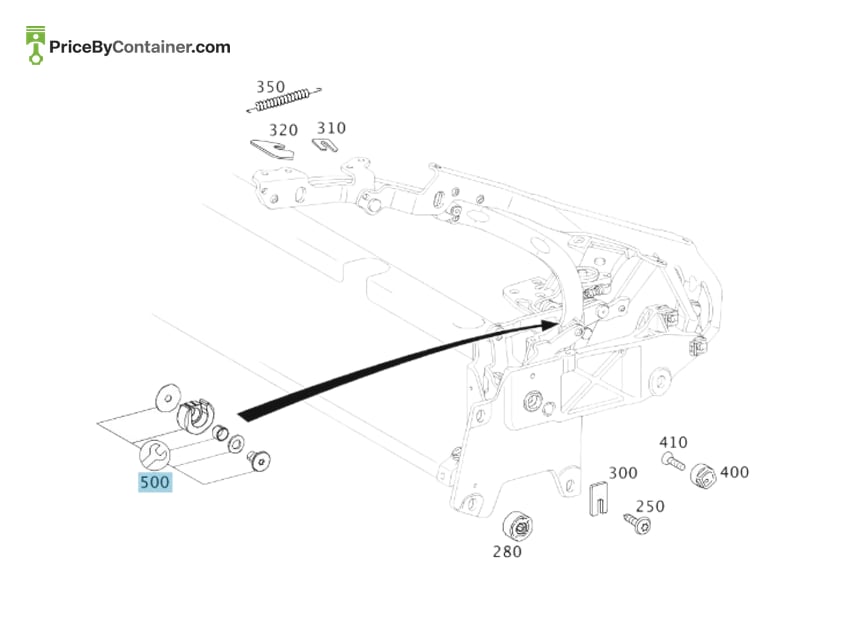 MERCEDES-BENZ 1717900701 — MERCEDES BENZ GENUINE TARPAULIN FRAME KIT A1717900701