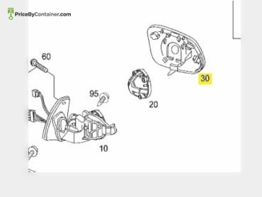 MERCEDES-BENZ 1718100121 — MERCEDES BENZ GENUINE MIRROR GLASS 1718100121