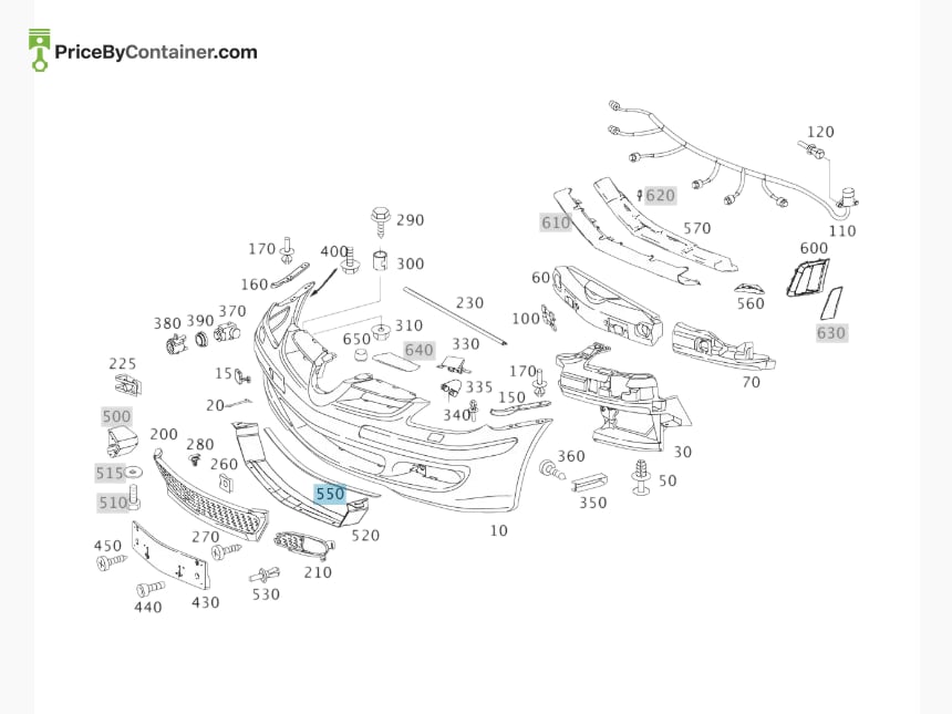 MERCEDES-BENZ 1718850016 — MERCEDES BENZ GENUINE SPOILER AMG A1718850016