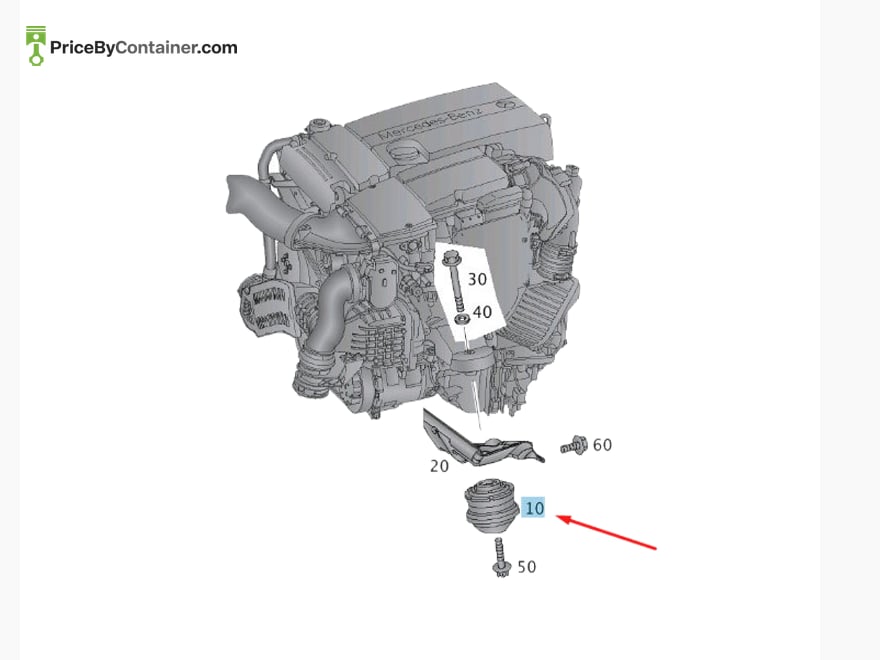 MERCEDES-BENZ 1722400917 — MERCEDES BENZ GENUINE ENG MOUTNING A1722400917