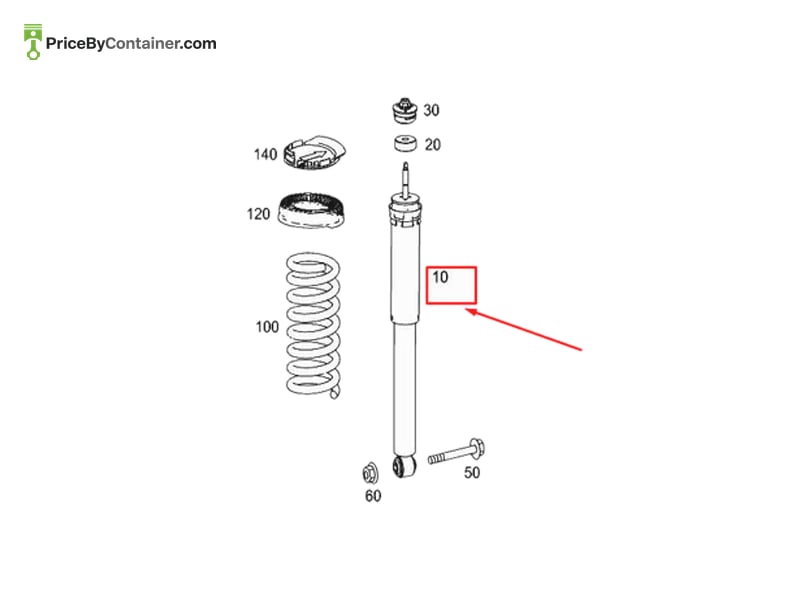 MERCEDES-BENZ 1723202930 — MERCEDES BENZ GENUINE SHOCK ABSORBER A1723202930