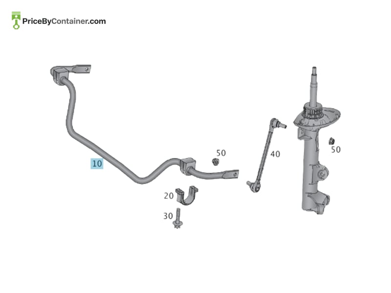 MERCEDES-BENZ 1723231465 — MERCEDES BENZ GENUINE TUBULAR TORSION BAR A1723231465