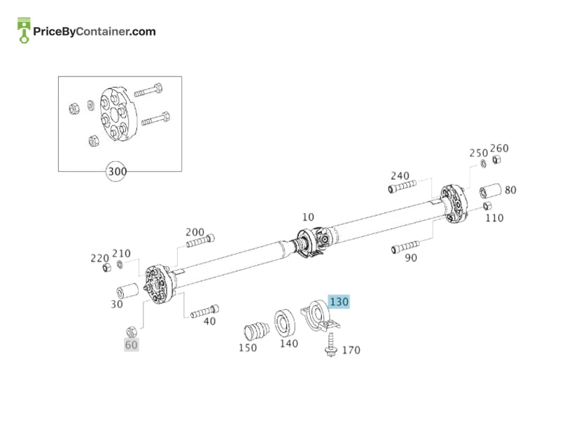 MERCEDES-BENZ 1724104700 — MERCEDES BENZ GENUINE CENTER BEARING A1724104700