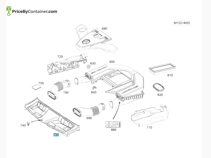 MERCEDES-BENZ 1725000155 — MERCEDES BENZ GENUINE MOULDING A1725000155