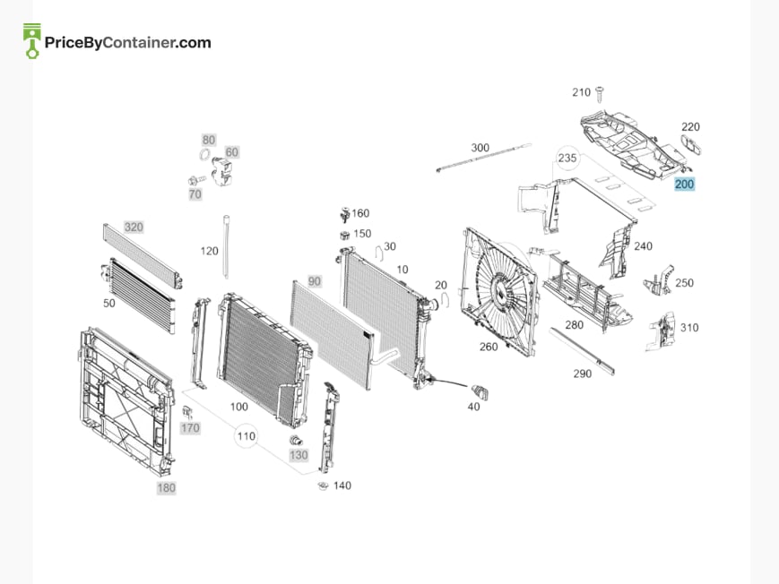 MERCEDES-BENZ 1725000255 — MERCEDES BENZ GENUINE AIR DUCT A1725000255