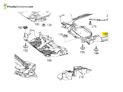 MERCEDES-BENZ 172524113064 — MERCEDES BENZ GENUINE – 172524113064 COVER, ENGINE COMPARTMENT LOWER GENUINE BODY PARTS