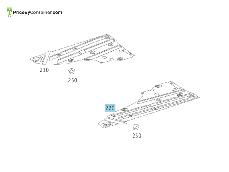 MERCEDES-BENZ 1726190038 — MERCEDES BENZ GENUINE COVER A1726190038