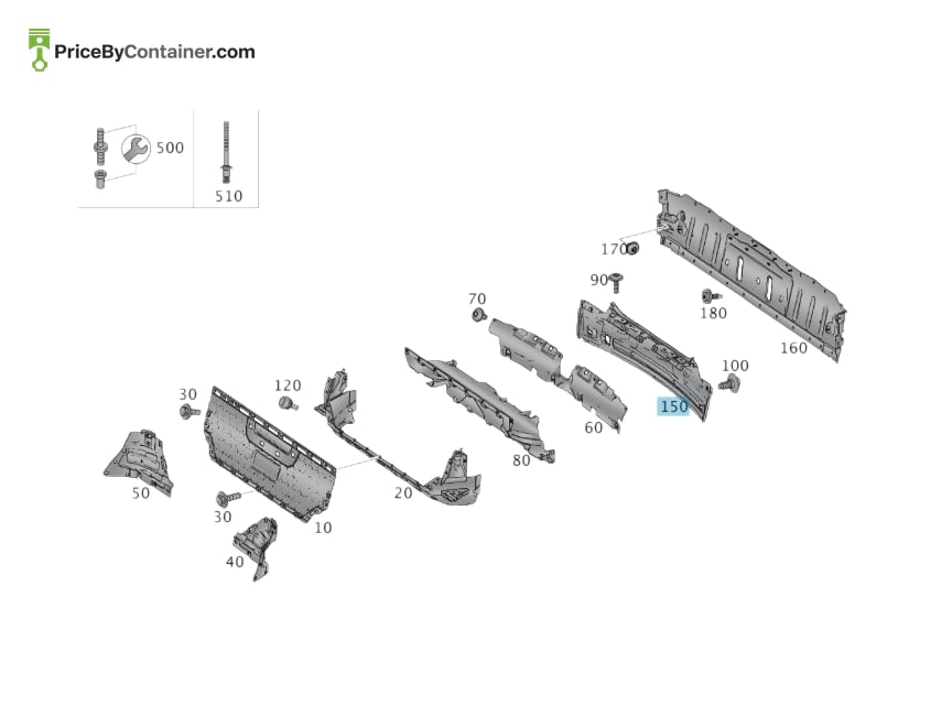MERCEDES-BENZ 1726400271 — MERCEDES BENZ GENUINE REAR SUPPORT A1726400271